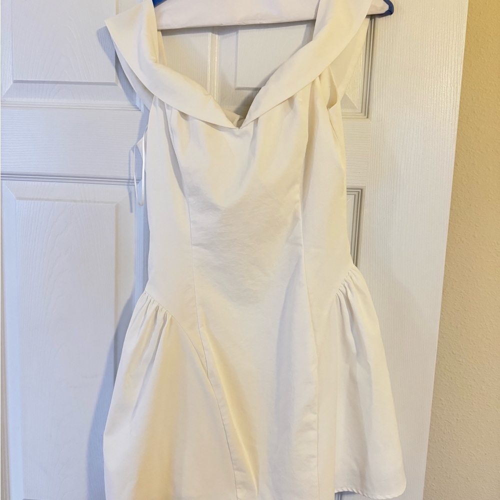 Elegant White Off the Shoulder Dress